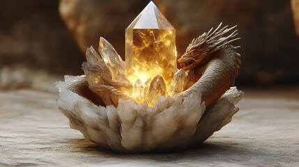 Dragon Guardian of the Glowing Crystal Spire