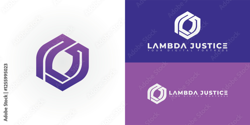 Poster the dynamic logo design features the initials lj creatively integrated within a striking hexagonal s