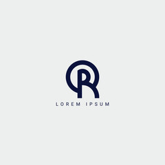 Modern alphabet letter OR RO unique logo vector template illustration OR Logo