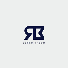 Modern alphabet letter BR RB unique logo vector template illustration BR Logo