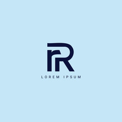 Modern alphabet letter RR R unique logo vector template illustration R Logo