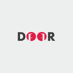 Modern Door Home Property Interiors Logo Design vector