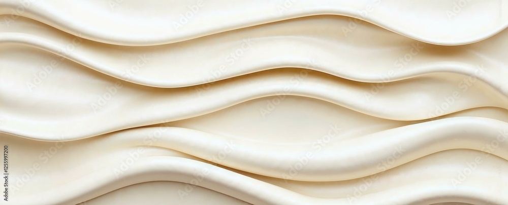 Poster artistic composition of layered cream textures emphasizing simplicity and elegance