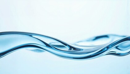 Delicate glass waves in soft blue hues against a light background
