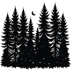 Obraz premium christmas trees vector