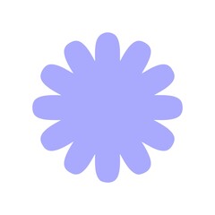 Flower clip art design on plain white transparent isolated background for card, shirt, hoodie, sweatshirt, apparel, card, tag, mug, icon, poster or badge