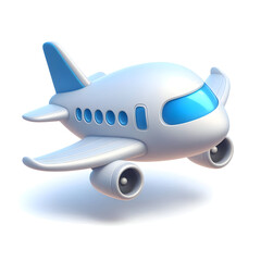 Obraz premium illustration of a cartoon airplane isolated on white background