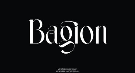 Bagion, Luxury alphabet letters font. Typography elegant wedding classic lettering serif fonts decorative vintage retro. vector illustration 
