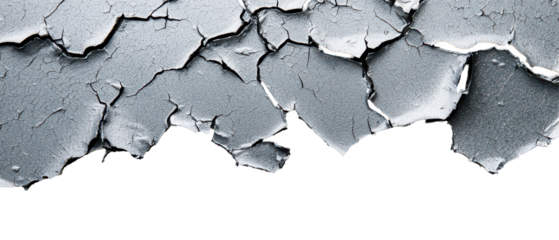 Detailed Texture of Torn Metal Panel with Wreckage Elements Isolate on Transparent Background, cutout, png