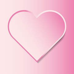 Valentine love heart isolated vector illustration