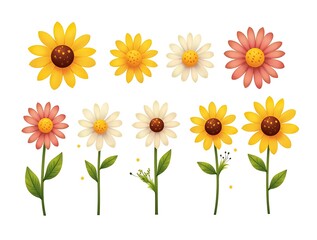 vector illustration of a sunflower
