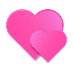 Valentine love heart isolated vector illustration