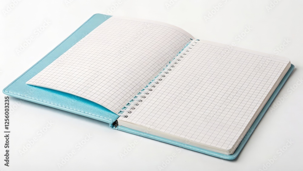 Poster open notebook on white background