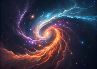 Cosmic Energy Flow Abstract space background