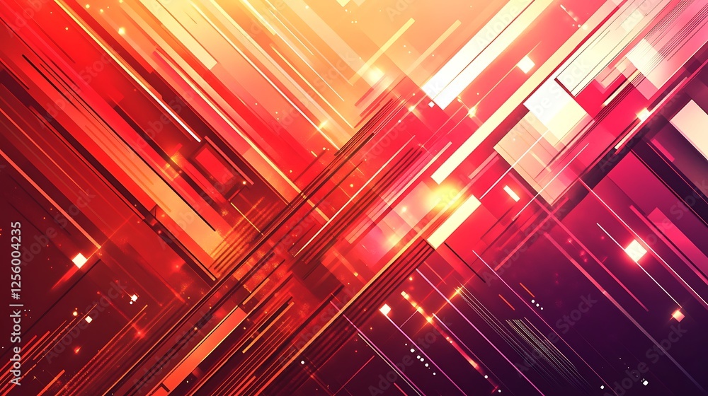 Poster red abstract geometric background