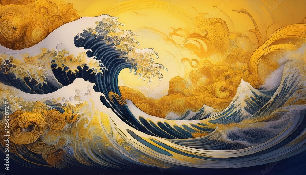 Canvas Prints abstract fractal background with water