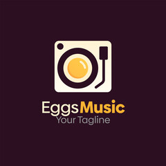 Eggs Music Logo Design Template. Good for Business, Agency, Community and Organization