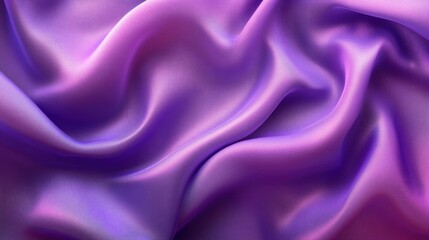 Abstract background from textured purple fabric. Purple silk satin fabric with waves. Beautiful backdrop for fashion, Silky, flowing drapery. Rich, smooth curtain with style and elegance.