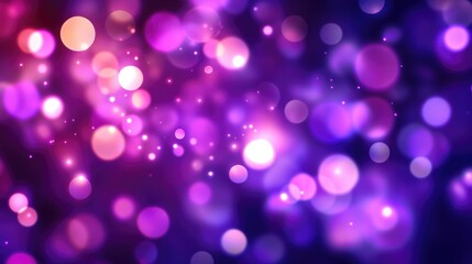 Violet bokeh light background, Abstract purple blurry unfocused sparkle glitter purple bokeh background wallpaper with copy space. Sparkling purple dust abstract violet luxury decoration background.