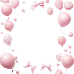 Pink Balloons and Bows Festive Celebration Joyful Party