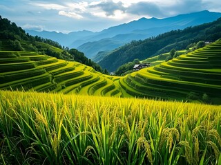 rice terrace field in China