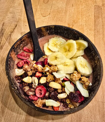 A nutritious Healthy Breakfast Bowl with fresh Fruits and crunchy Granola to start your day
