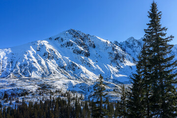 Winter landscape of the Tatra Mountains, Poland