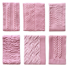 Soft Pink Knitted Textures Cozy Winter Fabrics Collection