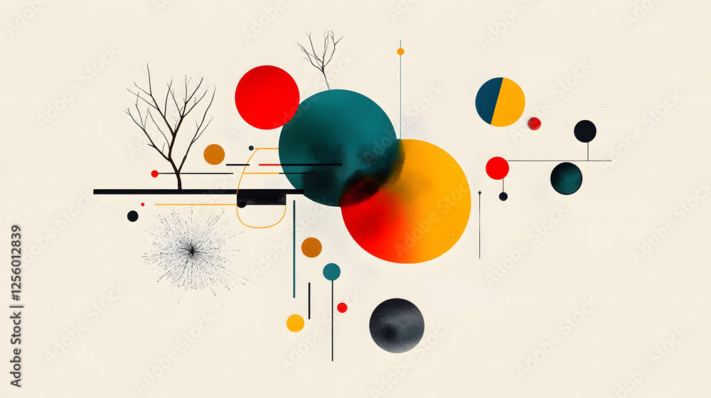 Aufkleber colorful abstract infographic visualizing data insights and analytics trends