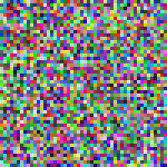 small squares with random colors containing letters and numbers in random order ideal as background for concept of alphabet and school education