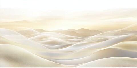 Sandy dunes waves desert landscape digital artwork serene environment aerial view tranquility and beauty