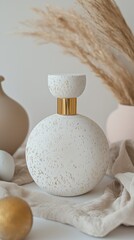 Elegant decorative vase arrangement modern interior home decor minimalist close-up aesthetic design