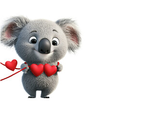 Cute Cartoon Koala Bear Holding a Heart – Perfect for Valentine's Day, Animal Lover Gifts, or Nature-Themed Designs