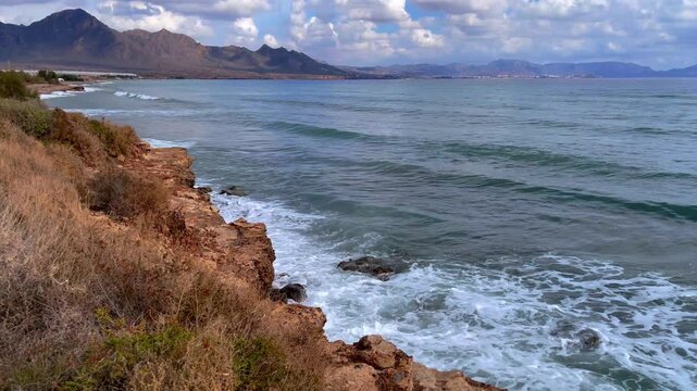 Spain Mediterranean Coast at Ziegenwiese near Playa Cabezo de la Pelea Campsite.