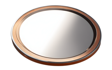 A competition-grade discus with a smooth metal rim, isolated on a empty plain background