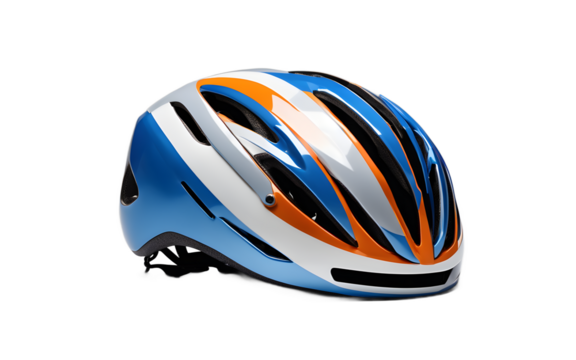 A high-performance track cycling helmet with a visor, isolated on a empty plain background