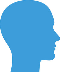 Side profile silhouette of a human head.