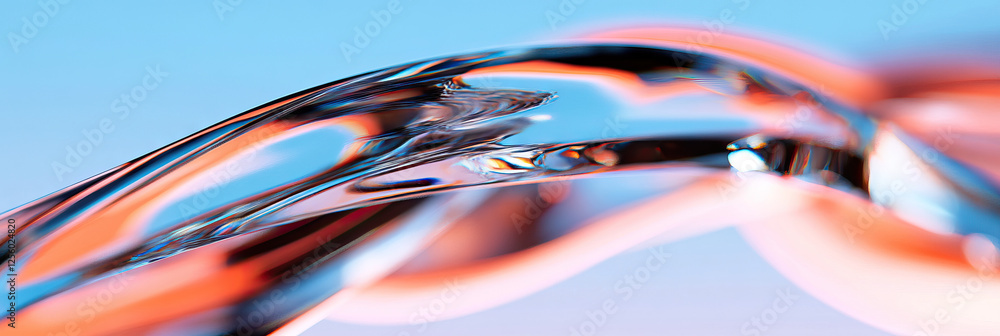 Aufkleber Abstract Image of Translucent Liquid Flow