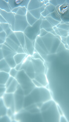 Clear water and light rays, close-up. with white shades