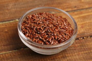 A bowl of flax seeds