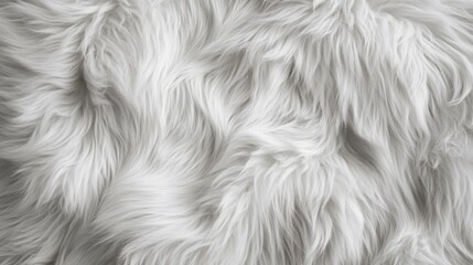 Fototapeta premium Elegant White Fur Texture Background - A Luxurious and Soft Design