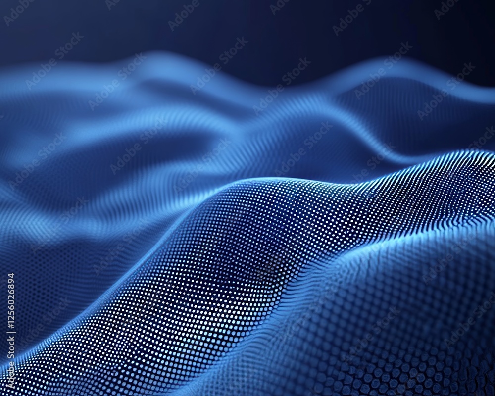 Poster abstract blue digital data technology vector pattern for web banner and business concept design