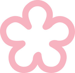 Flower clip art design on plain white transparent isolated background for card, shirt, hoodie, sweatshirt, apparel, card, tag, mug, icon, poster or badge