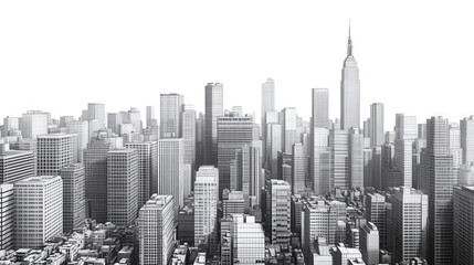 Tall buildings in the city, decorated with blue curtain walls and glass