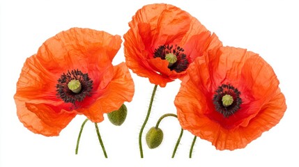 Obraz premium Stunning Orange Poppies in Full Bloom