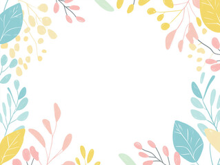 Obraz premium Pastel floral frame creating a beautiful border
