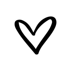 Heart clip art design on plain white transparent isolated background for card, shirt, hoodie, sweatshirt, apparel, tag, mug, icon, poster or badge