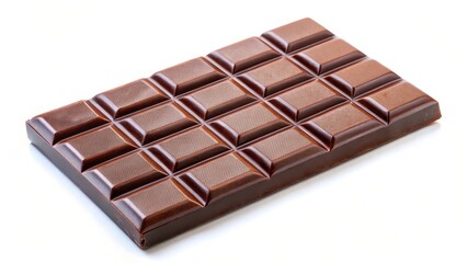 Milk Chocolate Bar on White Background