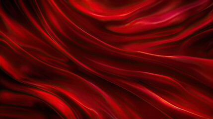 Red silk satin duvet cover set, with a smooth texture and vibrant red color
