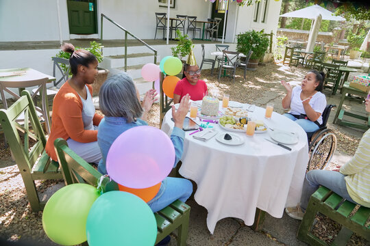 Disabled people celebrating birthday